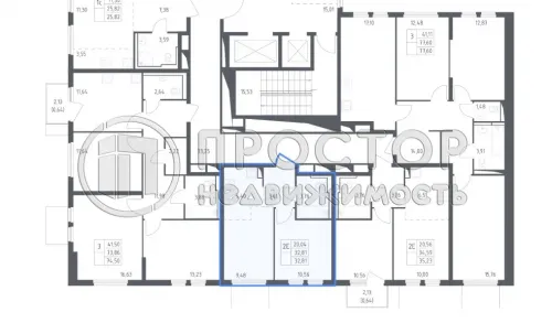 2-комнатная квартира, 32.81 м² - фото 14