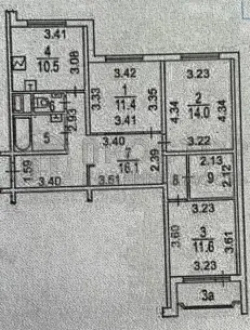 3-комнатная квартира, 77.2 м² - фото 42