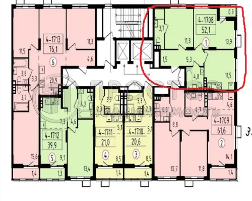 2-комнатная квартира, 52.1 м² - фото 8