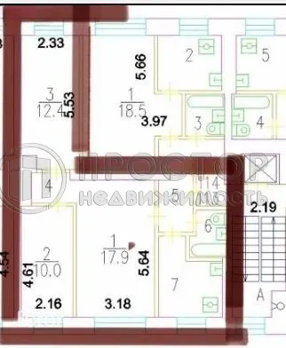 3-комнатная квартира, 55.1 м² - фото 16