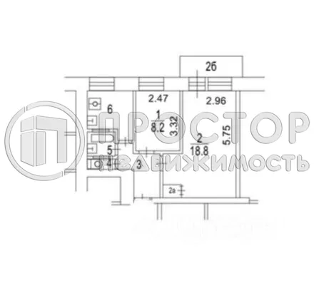 2-комнатная квартира, 40.8 м² - фото 15
