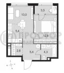 2-комнатная квартира, 47 м² - фото 5
