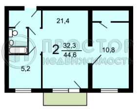 2-комнатная квартира, 44.2 м² - фото 20