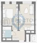 1-комнатная квартира, 34.36 м² - фото 23