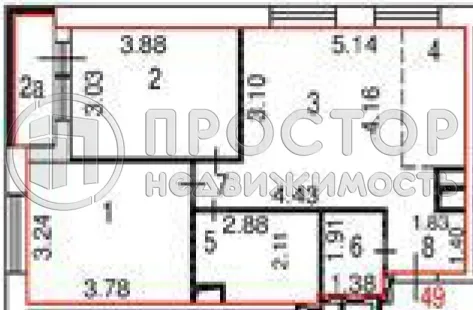 3-комнатная квартира, 57 м² - фото 32