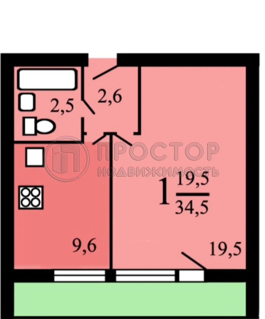 Комната,  м² - фото 5