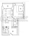 2-комнатная квартира, 74 м² - фото 13