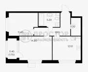 2-комнатная квартира, 56.6 м² - фото 17