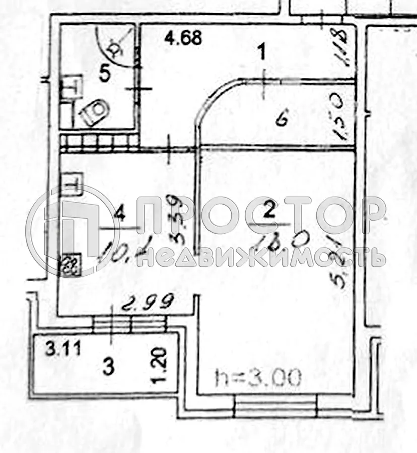 2-комнатная квартира, 47 м² - фото 19