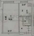 1-комнатная квартира, 32.6 м² - фото 18