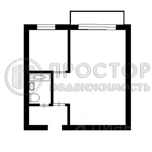 1-комнатная квартира, 37 м² - фото 10