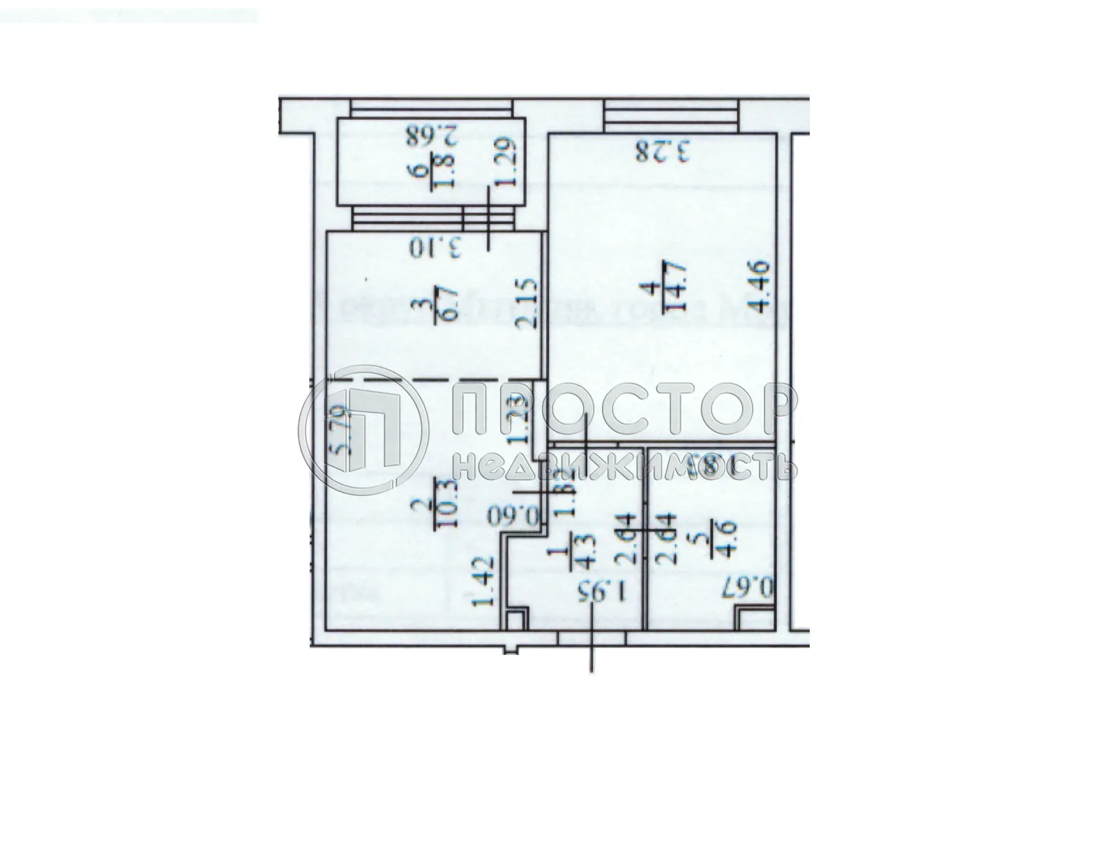 1-комнатная квартира, 42.5 м² - фото 22