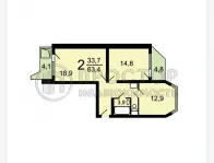 2-комнатная квартира, 63.4 м² - фото 37