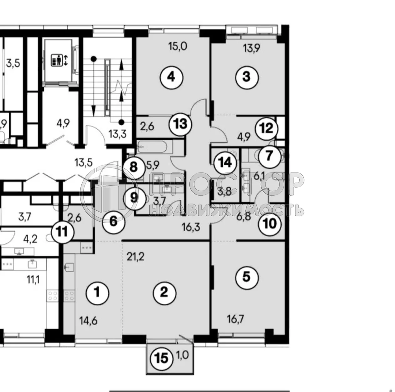 3-комнатная квартира, 135.1 м² - фото 23