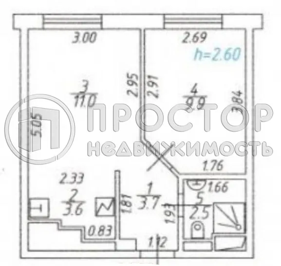 1-комнатная квартира, 31 м² - фото 15