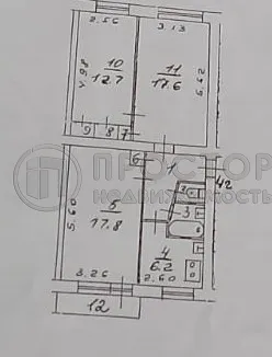 3-комнатная квартира, 64 м² - фото 12