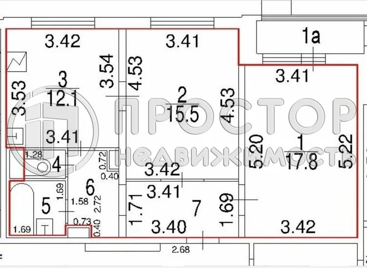 2-комнатная квартира, 61 м² - фото 18