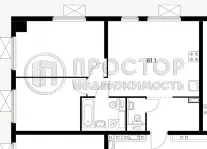 2-комнатная квартира, 61.1 м² - фото 17