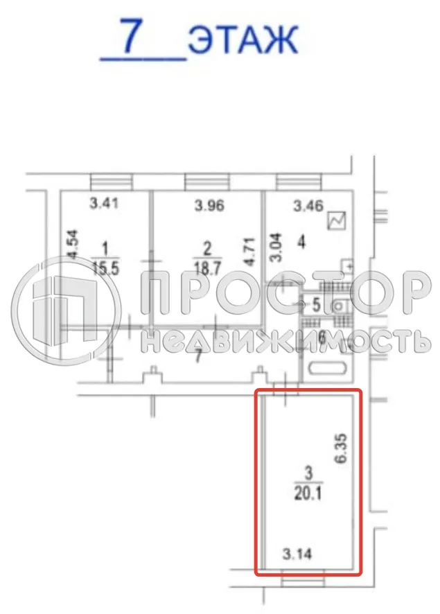 Комната, 20.1 м² - фото 17