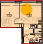 1-комнатная квартира, 31.9 м² - фото 25