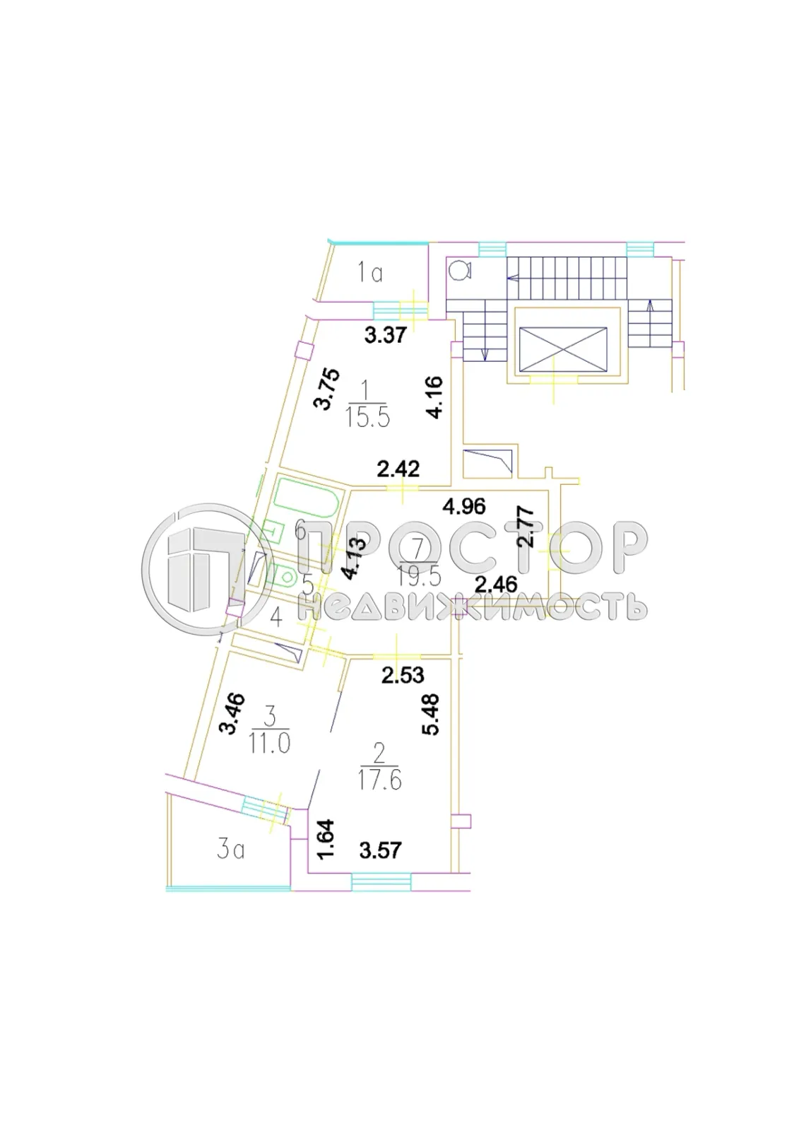 2-комнатная квартира, 69.8 м² - фото 22