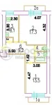 2-комнатная квартира, 53.4 м² - фото 49