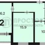 2-комнатная квартира, 56.3 м² - фото 12