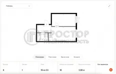 1-комнатная квартира, 42.57 м² - фото 39