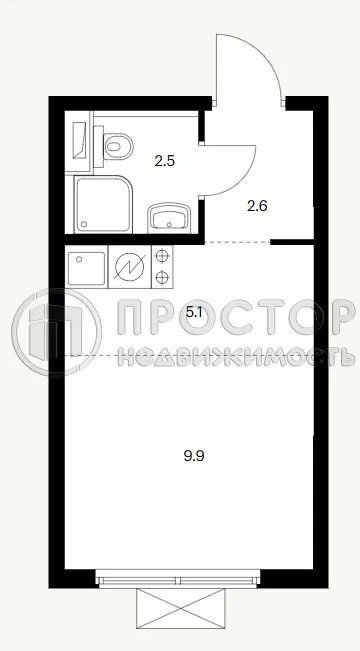 Студия, 19.5 м² - фото 20