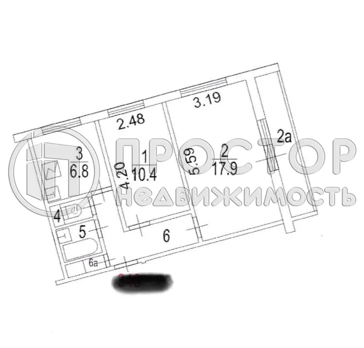 2-комнатная квартира, 45 м² - фото 22