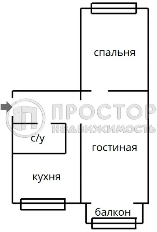 2-комнатная квартира, 45 м² - фото 6
