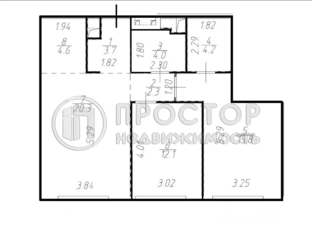3-комнатная квартира, 68 м² - фото 45