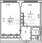 1-комнатная квартира, 35.1 м² - фото 31