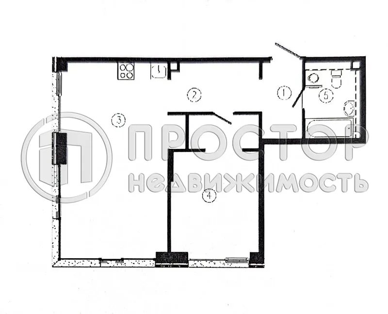 1-комнатная квартира, 59.4 м² - фото 4