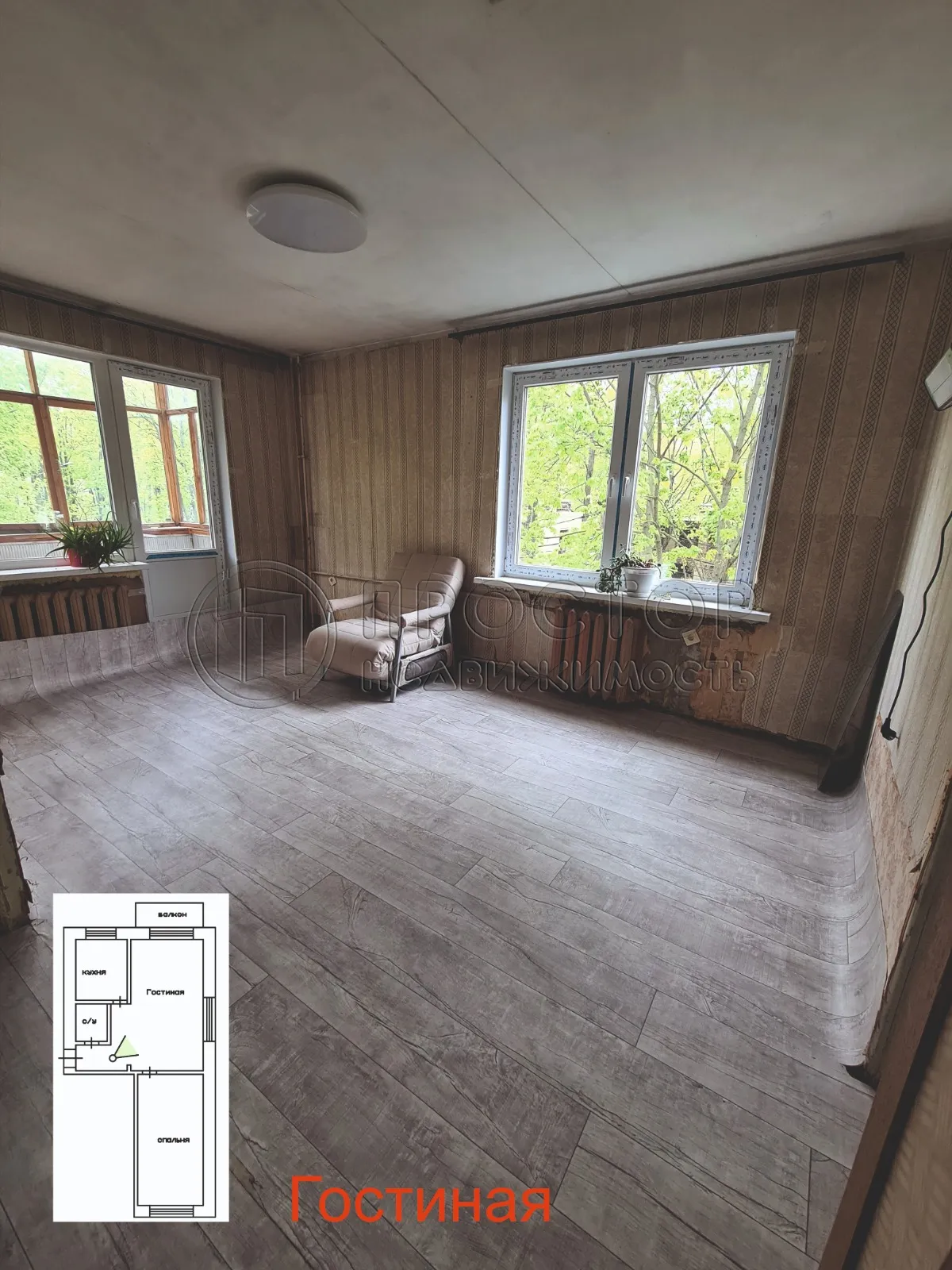 2-комнатная квартира, 45.12 м² - фото 3