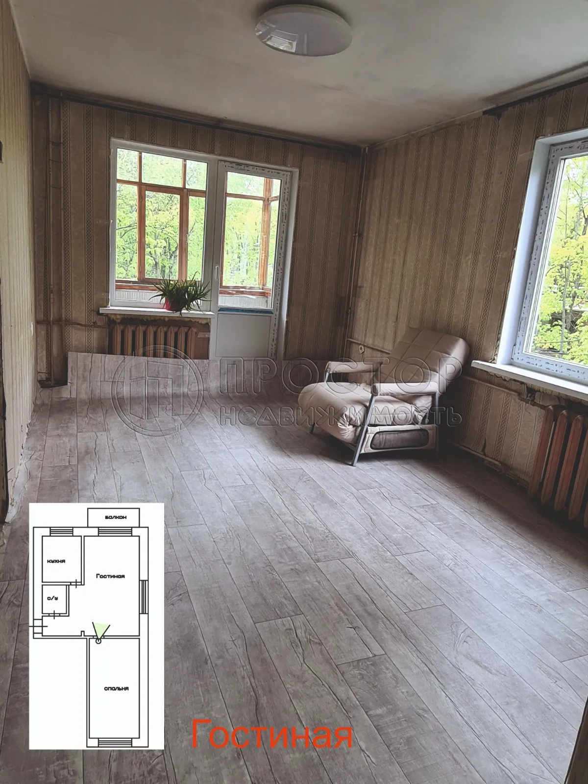 2-комнатная квартира, 45.12 м² - фото 5