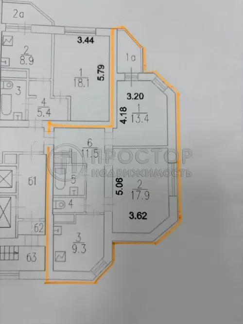 2-комнатная квартира, 56.8 м² - фото 18