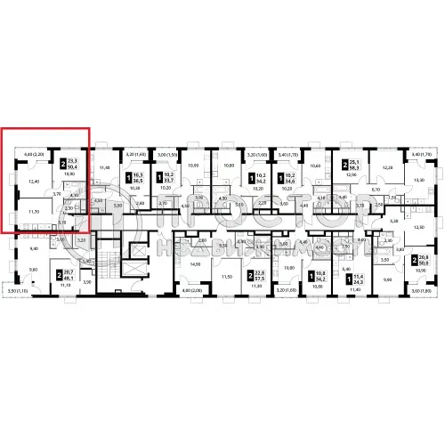 2-комнатная квартира, 50.6 м² - фото 7