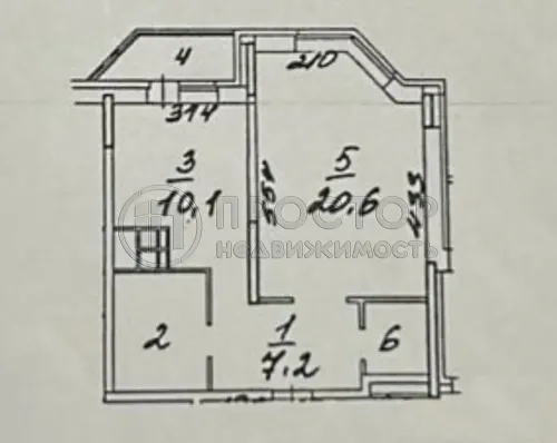 1-комнатная квартира, 48.8 м² - фото 20