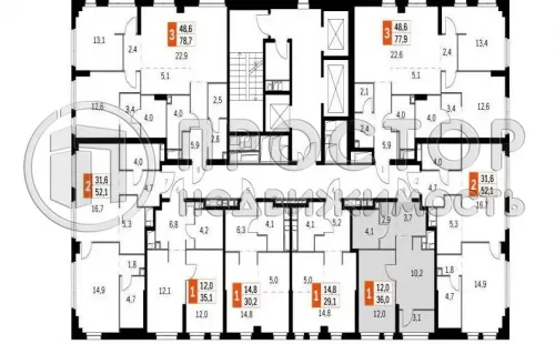 1-комнатная квартира, 36 м² - фото 2
