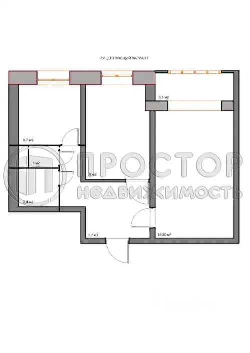 2-комнатная квартира, 43 м² - фото 16