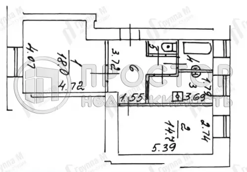 2-комнатная квартира, 52.9 м² - фото 24