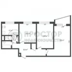 3-комнатная квартира, 62.2 м² - фото 55