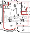 1-комнатная квартира, 39.7 м² - фото 33