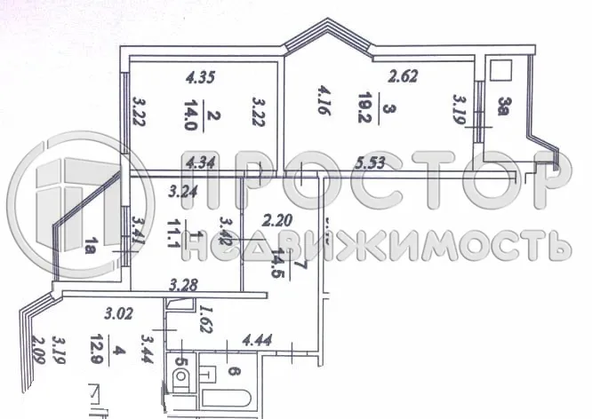 3-комнатная квартира, 75.8 м² - фото 3