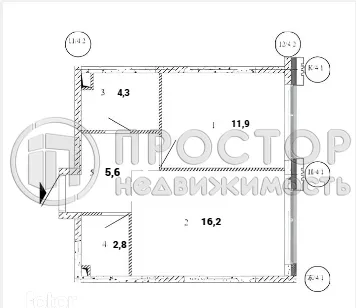 1-комнатная квартира, 40.8 м² - фото 8