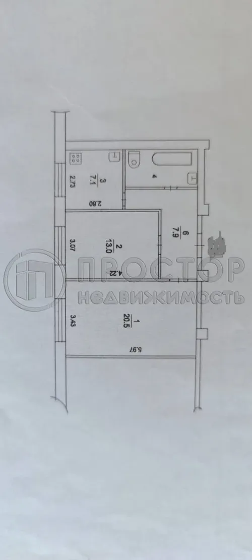 2-комнатная квартира, 54.3 м² - фото 11