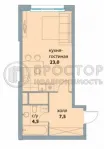 Студия, 35.1 м² - фото 51