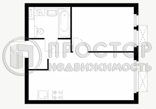 1-комнатная квартира, 32.1 м² - фото 12