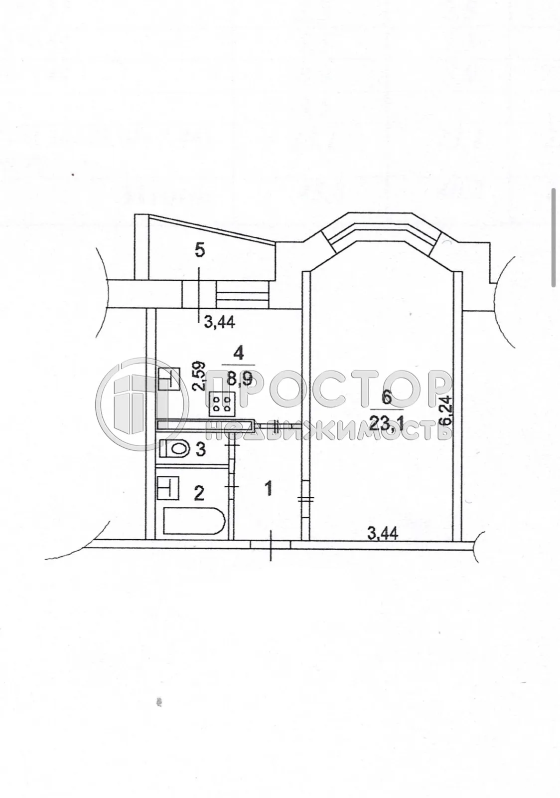 1-комнатная квартира, 40.3 м² - фото 17